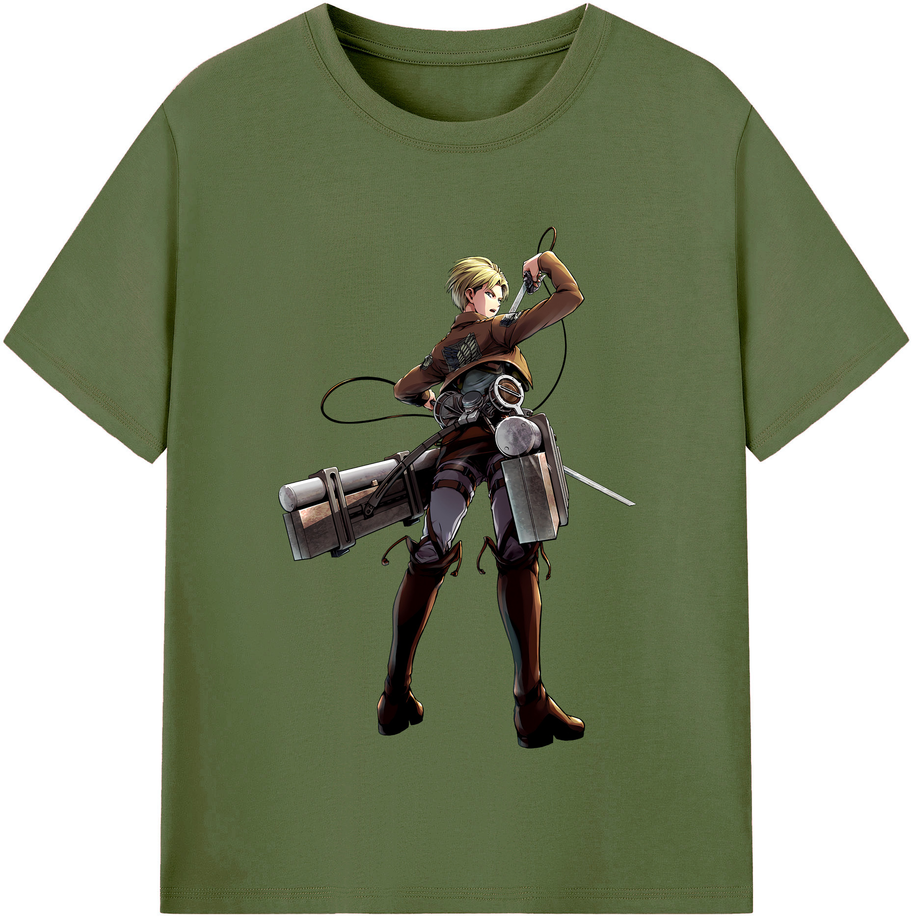 （画像用） 進撃の巨人 Attack on Titan 綿100％半袖Tシャツ（フロントプリント）